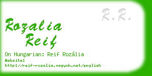 rozalia reif business card
